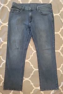Mott & Bow Warren Jeans Mens 36x32 Straight Leg Stretch Medium Wash Blue Denim  - Picture 1 of 20
