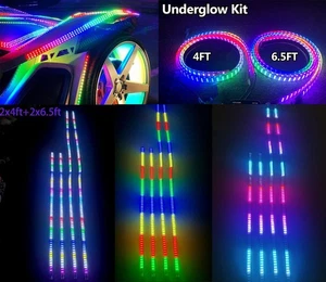 2PCS 4FT +2PCS 6.5FT Triple Row Dream CHASING Light Strip With 3 IN 1 Controller - Picture 1 of 17