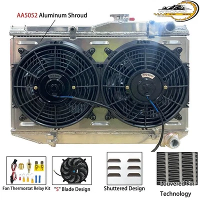 Ventilador de cubierta de radiador de aluminio para Toyota Corolla AE86 4age 1,6 L MT 1984-1987 1986 Foto 1 de 4