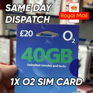 1x Official O2 £20 SIM – Pay As You Go – Reliable UK Coverage - Picture 1 of 4