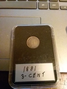 1881 Three Cent Nickel Piece 3C Ungraded Choice US Type Coin - Picture 1 of 2