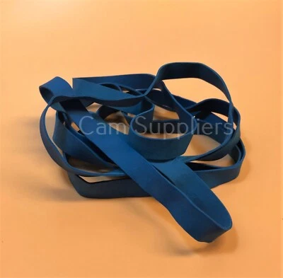 CAM SUPPLIERS 10 x Large *Blue* Strong Thick 6" x 1/2" Rubber Elastic Bands No.89 150mm x 12mm