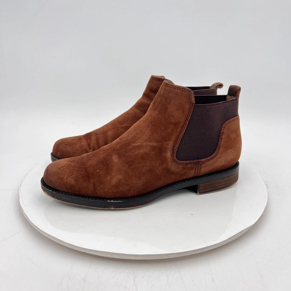 Franco Sarto Happily Women Size 7 M Brown Leather Side Elastic Chelsea Boot - image 1 of 4