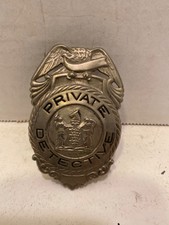 Early Obsolete New Jersey Private Detective Badge