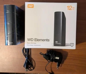 Western Digital Elements 12TB 3,5" Esterno Disco Rigido - Nero... - Zdjęcie 1 z 5