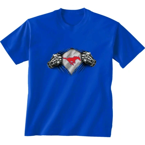 New World Graphics NCAA SMU Mustangs Children Unisex Youth Super Short Sleeve Cover