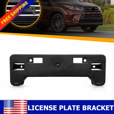 Black Front License Plate Tag Bracket Holder For 2017-2019 Toyota Highlander USA - Изображение 1 из 4