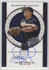 2016 Panini Pantheon Milestone Scripts Bronze /25 Omar Vizquel #MS-OV Auto