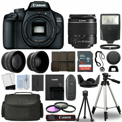 Canon EOS 4000D / Rebel T100 2.7-Inch LCD 18 Mp 1080p Video SLR Camera Kit