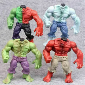 Set 4 pcs The Incredible Hulk Green Red Hulk 3.75" PVC Action Figure No Box - Picture 1 of 10