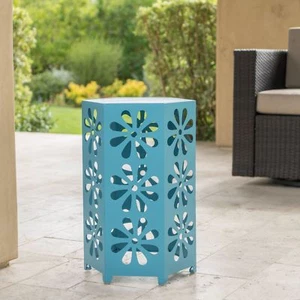 Girra Indoor 14 Inch Iron Floral Side Table - Picture 1 of 12