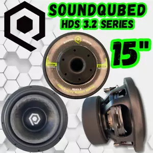 Subwoofer de audio para automóvil SoundQubed HDS3.2 serie 2400W 15 pulgadas doble 4 ohmios - Imagen 1 de 5