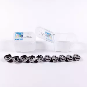 10Pcs Dental Kids Primary Molar Crown Stainless Steel Pediatric 48-Size be Chose - Picture 1 of 14