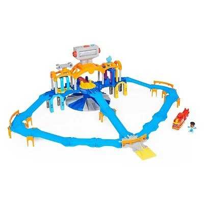 Mighty Express Mission Station Playset with Freight Nate Train Cover