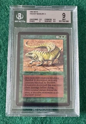 Thicket Basilisk - BETA - MTG - BGS 9. MINT. More MTG In My Store. - Image 1 of 2