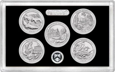 2017 S 225th Anniversary United States Mint Enhanced Uncirculated 5 Quarter Set - Image 1 of 2