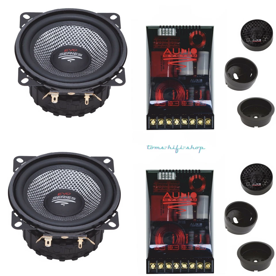AUDIO SYSTEM X-100 EVO2 10cm 260 Watt Lautsprecher 2-Wege Auto Boxen Set PKW - Bild 1 von 1