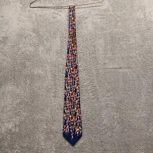 Alynn Neckwear Necktie Marathon Runners Colorful 100% Silk Made in USA 56" - Picture 1 of 13