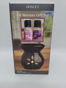 Oil Warmer Hosley Gift Set with 2 Essential Oils-New Lavender Sweet Pea Jasmine - Picture 1 of 4