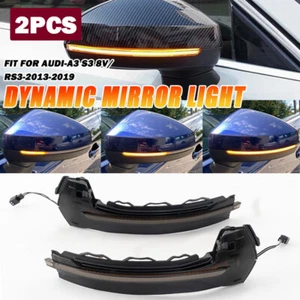 For Audi A3 S3 8V 13-2018 Led Dynamic Mirror Indicator Blinker Turn Signal Light - Picture 1 of 11