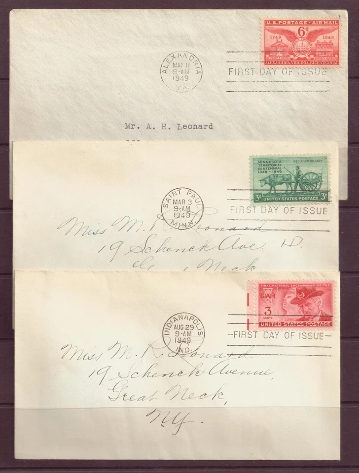 U.S., First Day Covers, Issues of 1949, including Civil War Grand Army of the Re - Image 1 of 1