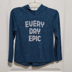 Xersion Girls 7/8 Hooded Long Sleeve Sweater Every Day Epic Teal Lightweight - Picture 1 of 3