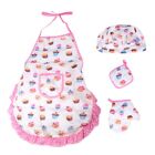 4Pcs Kids Cooking and Baking Set Includes Apron for Little Girls, Chef Hat, O7C8