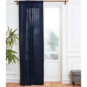 Solino Home Linen Curtain Single Panel Drapes with Rod Pocket for Living Room - Picture 1 of 109