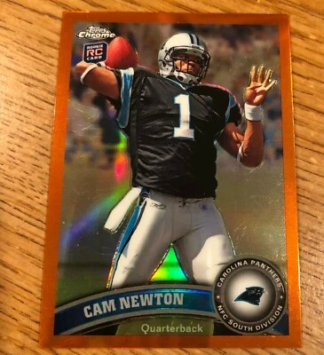 2011 Topps Chrome Orange Refractors #1 CAM NEWTON Rookie Panthers RC - Image 1 of 2
