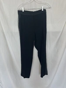 NWT Marella Art 365 black trousers size 6 Rhinestone Trim - Picture 1 of 8