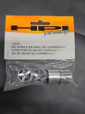 HPI # 114279 Q32 Super Star Wheel Set (chrome) 4pcs. NOS.  - Image 1 of 2