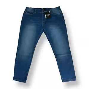 Jeans da uomo Boohoo taglie forti elasticizzati effetto invecchiato blu W38, W40, L42, W44 NUOVI - Foto 1 di 7