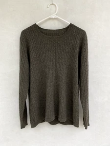 ☘️ Womens Long Sleeve Cable Knit Jumper Pullover Sweater Size L - Foto 1 di 4