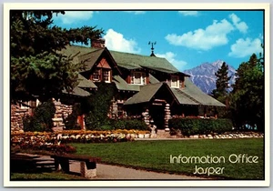 Postcard Alberta Jasper National Park Information Office AB Canadian Rockies - Foto 1 di 2