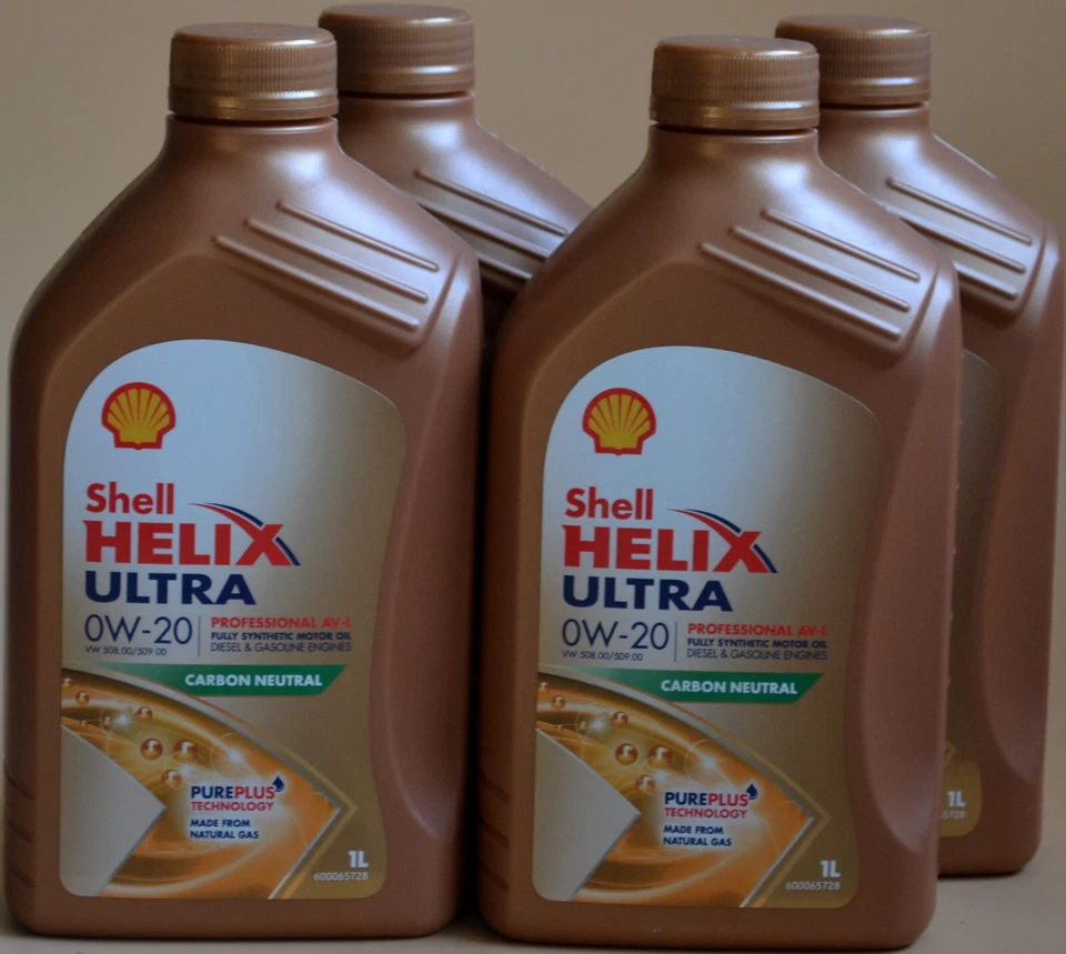 4x1 Liter  Shell Motoröl Helix Ultra Professional AV-L 0W20 VW 50800 50900 - Bild 1 von 1