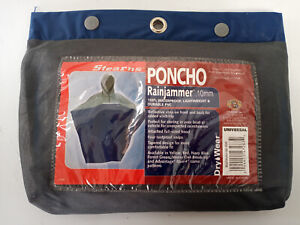 Stearns Rainjammer .10mm Durable PVC Waterproof Universal Blue Rain Poncho