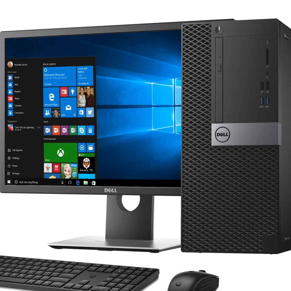 FAST COMPUTER PC i5 6th QUAD DESKTOP SFF TOWER TFT SET 16GB WINDOWS 10 SSD & HDD - Image 1 of 1