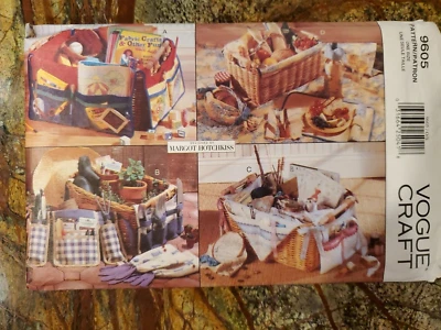 Vogue Craft Pattern #9605 Margot Hotchkiss Utility Basket Liners & Accessories - Image 1 of 3