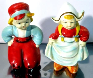 Rare Vintage Dutch Servant & Maid Figurines Bone China Made in Japan - Picture 1 of 7