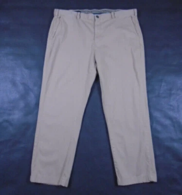 Pantalones Johnston & Murphy Para Hombre 40x30 Chino Algodón Tencel Elastizados Bolsillos Caqui Foto 1 de 4