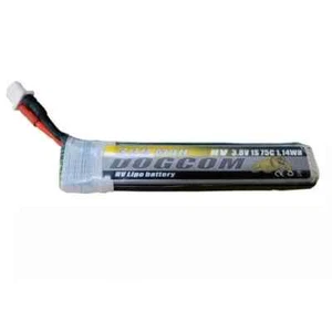 DOGCOM 1S 300mAh 75C 4.35V HV BT2.0 LiPo Battery (Rolled Cell) - Picture 1 of 2