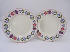Two Vintage Adams Old Colonial English Ironstone Dinner Plates 105 I23