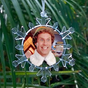 Buddy The Elf Movie Snowflake Colored Blinking Holiday Christmas Tree Ornament - Picture 1 of 2
