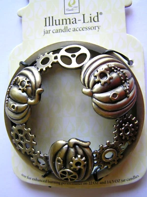 Yankee Candle Illuma tapa topper Halloween calabaza engranajes Jack O linterna punk difícil de encontrar Foto 1 de 3