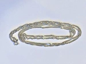 Vintage ITALIEN STERLINGSILBER Halskette Kette gemarkt 925 6,4 Gramm 32" lang - Bild 1 von 5