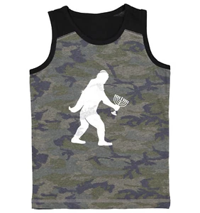 Jewish Bigfoot - Sasquatch Judaism Hanukkah Holiday Youth Contrast Tank Top - Picture 1 of 7