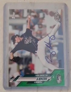 TOMMY HENRY 2020 Topps Pro Debut AUTOGRAPH AUTO PD-75 Green /99 - Picture 1 of 2
