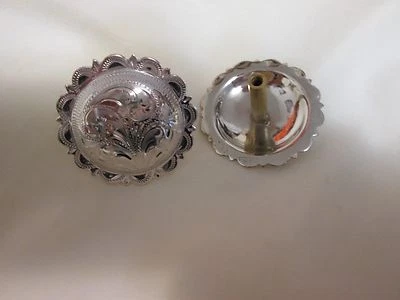 JT SILVERSMITHS Pico Edge Sterling Overlay 1 3/4" Concho with 1" chicago (1 concho)