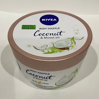 Aceite de coco y monoi NIVEA Body Souffle 200 ml para una piel suave y aterciopelada (paquete de 3) Foto 1 de 3