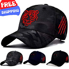BASEBALL CAP Casual Fashion Outdoor Sun Hat Unisex  Camouflage Tiger  Black Red